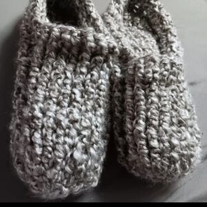Women's Gray Knitted Slippers
